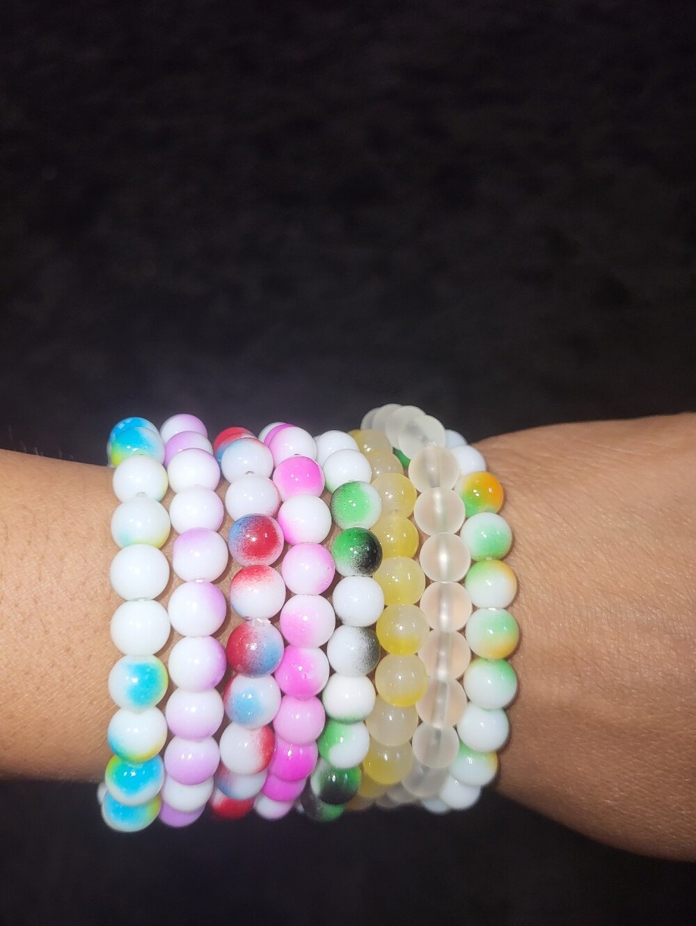 Multicolor Beaded Stretch Bracelet Choose 1